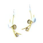 Light Grey Two-tone "X" Dangles by Christophe Poly